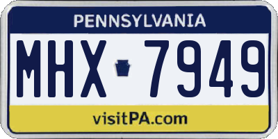 PA license plate MHX7949