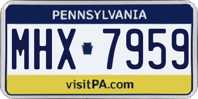 PA license plate MHX7959