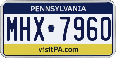PA license plate MHX7960
