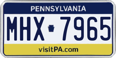 PA license plate MHX7965