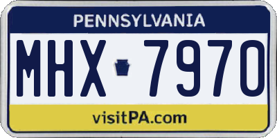 PA license plate MHX7970