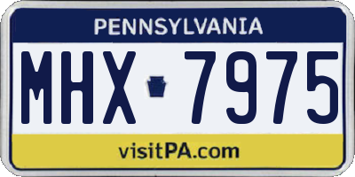 PA license plate MHX7975