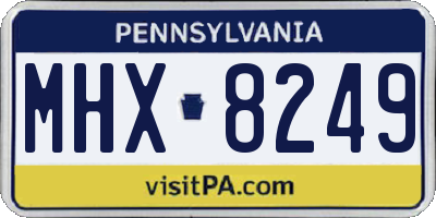 PA license plate MHX8249