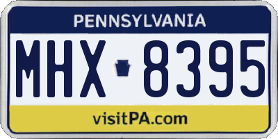 PA license plate MHX8395