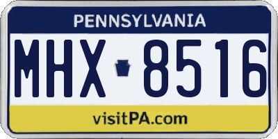 PA license plate MHX8516