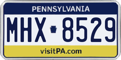 PA license plate MHX8529