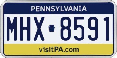 PA license plate MHX8591