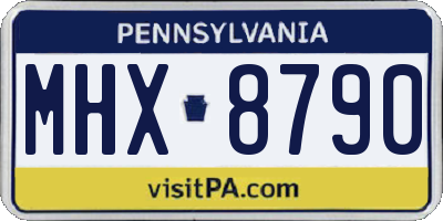 PA license plate MHX8790