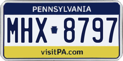 PA license plate MHX8797
