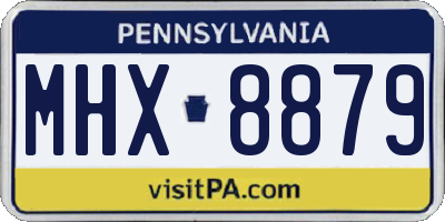 PA license plate MHX8879