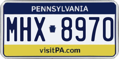 PA license plate MHX8970
