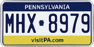 PA license plate MHX8979