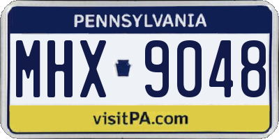 PA license plate MHX9048