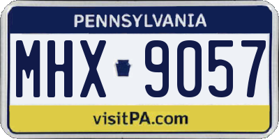 PA license plate MHX9057