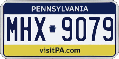 PA license plate MHX9079
