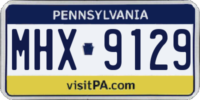 PA license plate MHX9129