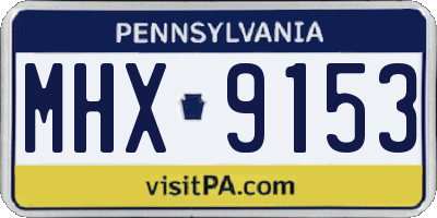PA license plate MHX9153
