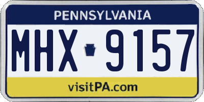 PA license plate MHX9157