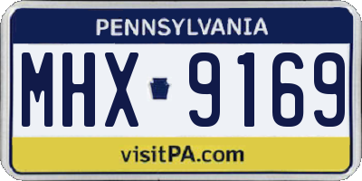 PA license plate MHX9169