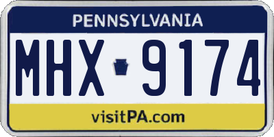 PA license plate MHX9174