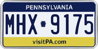 PA license plate MHX9175