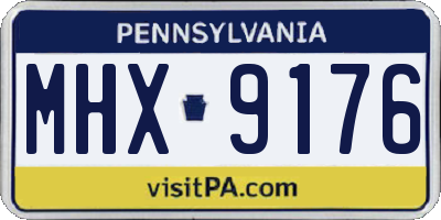 PA license plate MHX9176