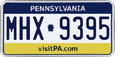 PA license plate MHX9395