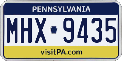 PA license plate MHX9435