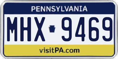 PA license plate MHX9469
