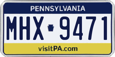 PA license plate MHX9471
