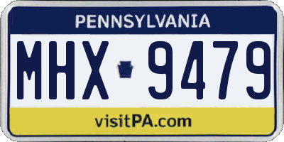PA license plate MHX9479