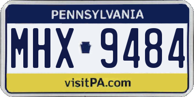 PA license plate MHX9484