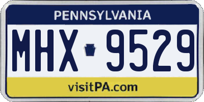 PA license plate MHX9529
