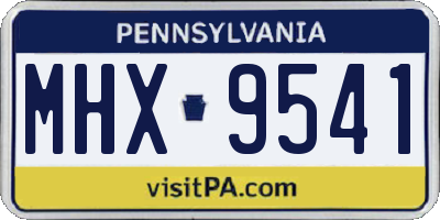 PA license plate MHX9541