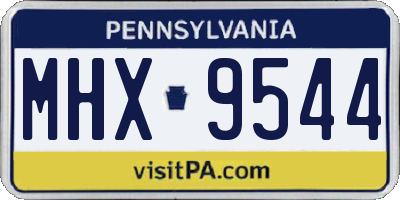 PA license plate MHX9544