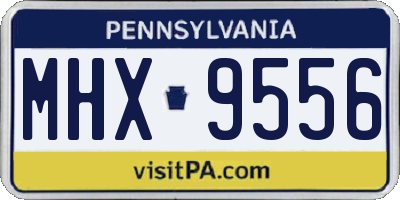 PA license plate MHX9556