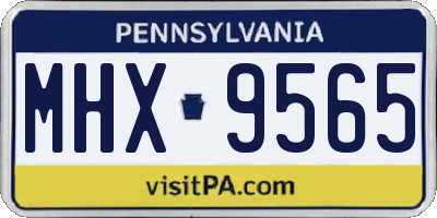 PA license plate MHX9565