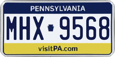PA license plate MHX9568