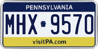 PA license plate MHX9570