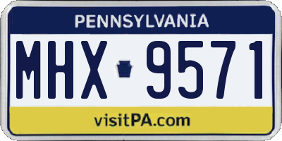 PA license plate MHX9571