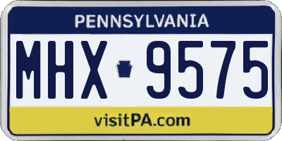 PA license plate MHX9575