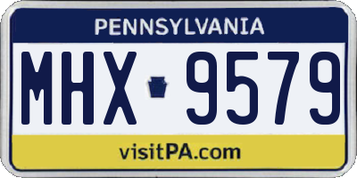 PA license plate MHX9579