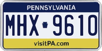 PA license plate MHX9610