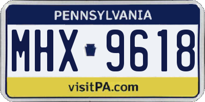 PA license plate MHX9618