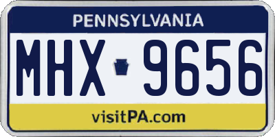 PA license plate MHX9656