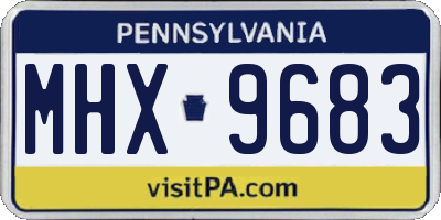 PA license plate MHX9683