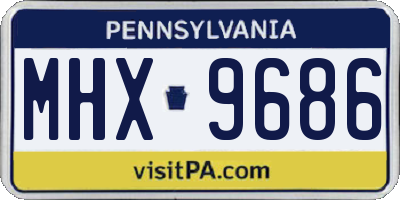 PA license plate MHX9686