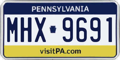 PA license plate MHX9691