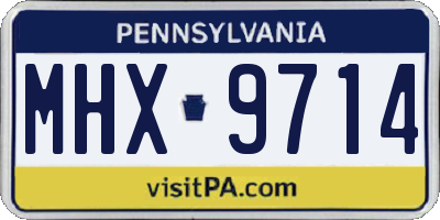PA license plate MHX9714