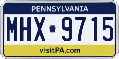 PA license plate MHX9715